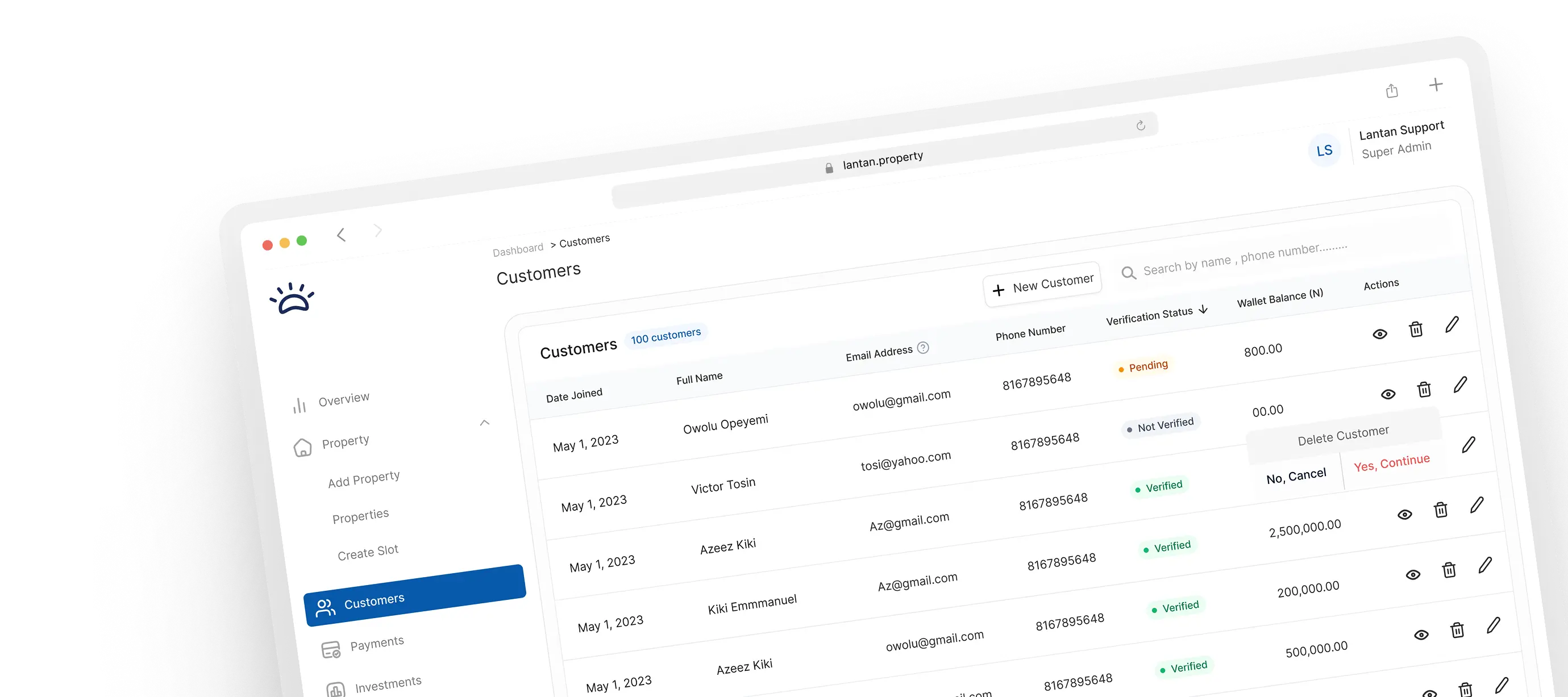 property dashboard